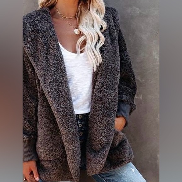 NWT HEM & THREAD THE COZIEST YET POCKETED CARDI - STEEL GREY 🩶, OS, BNWTB - Picture 2 of 3